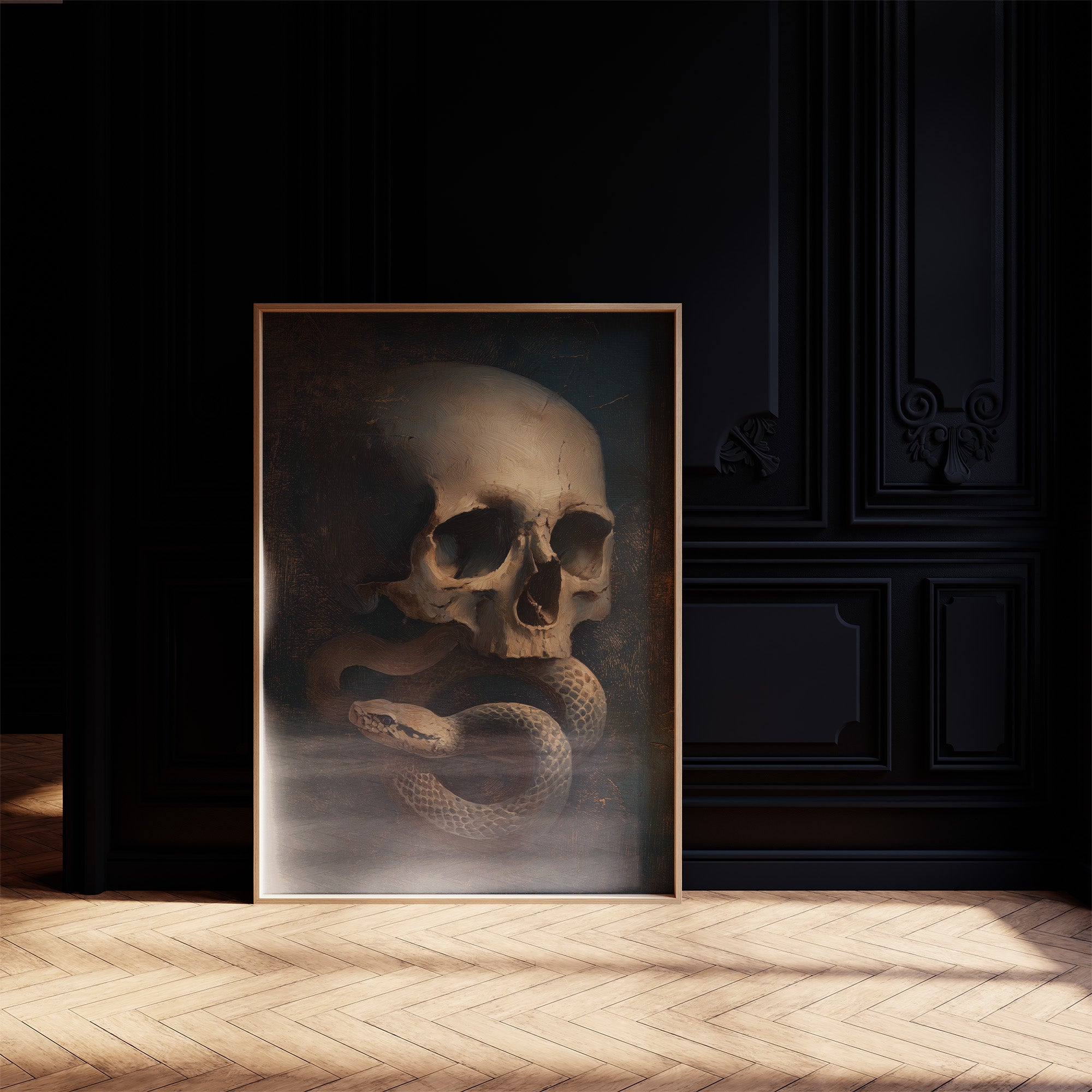 Serpent Coils Through Ancient Bone