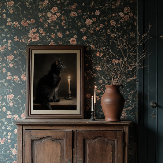 Feline Vigil By Candlelight