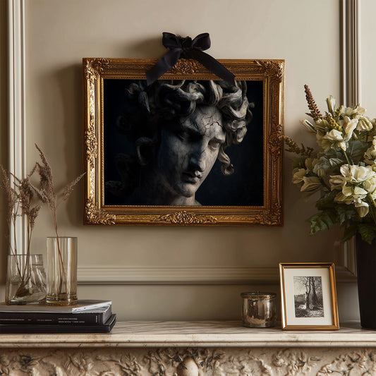 Ancient Faces Among Dusty Tomes