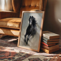 Untamed Spirit Against Dark Walls