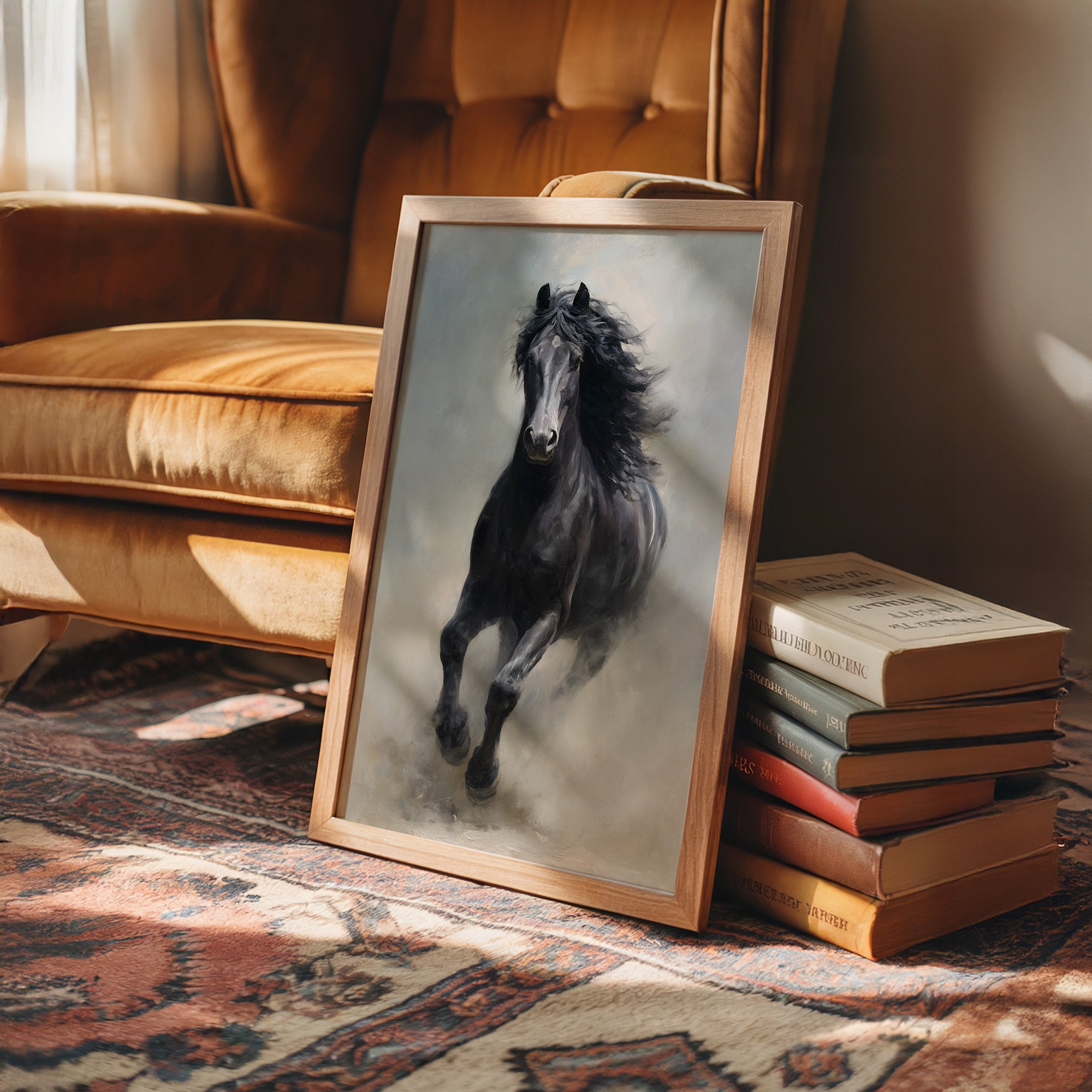 Untamed Spirit Against Dark Walls