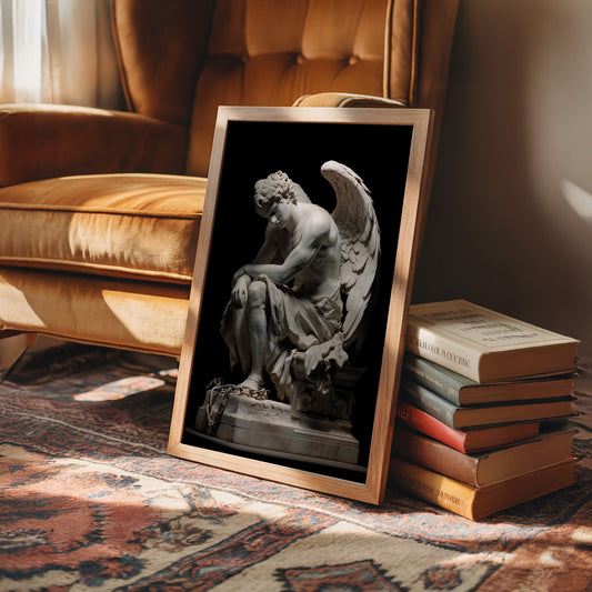 Marble Wings Against Dark Walls