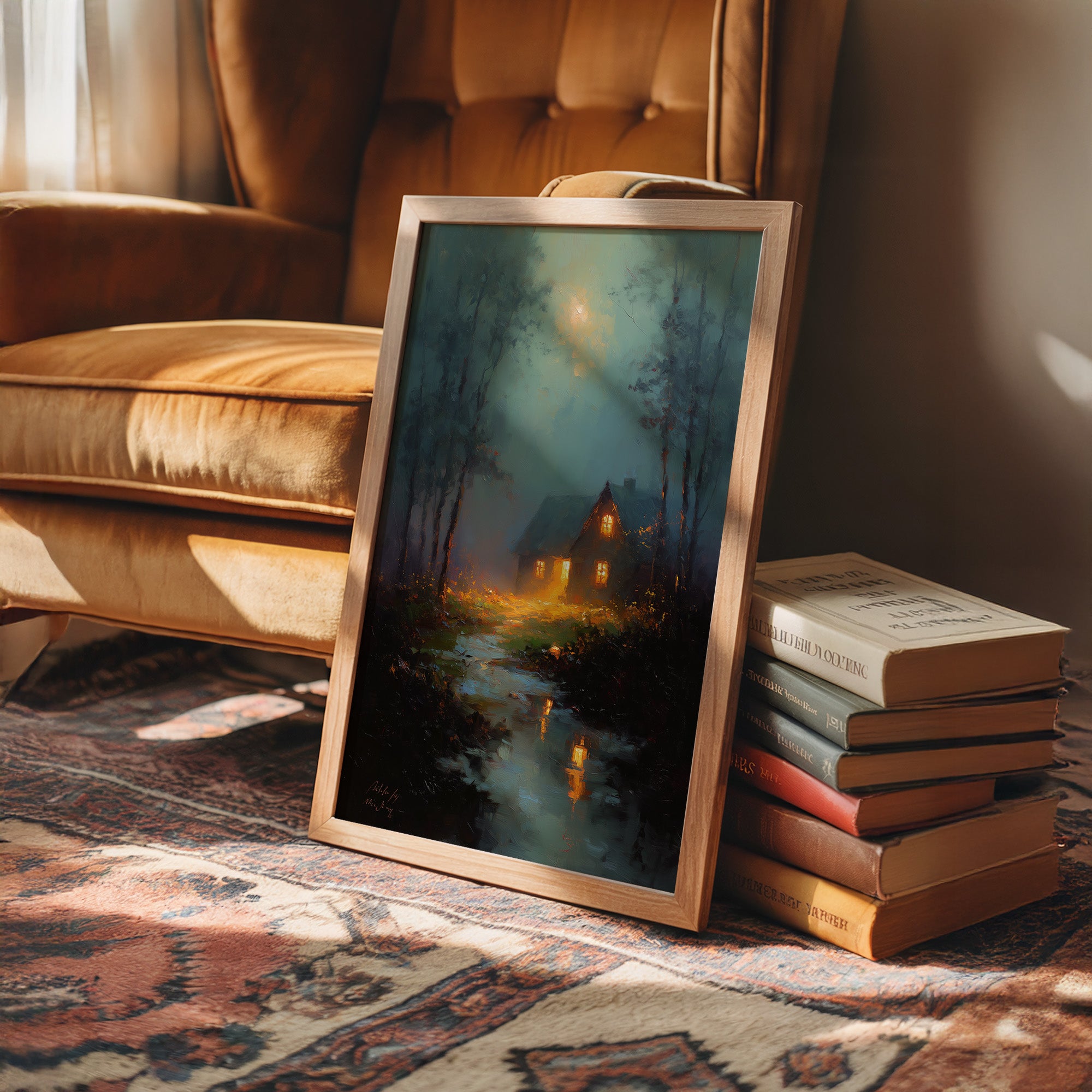 Lantern Glow Across Still Waters