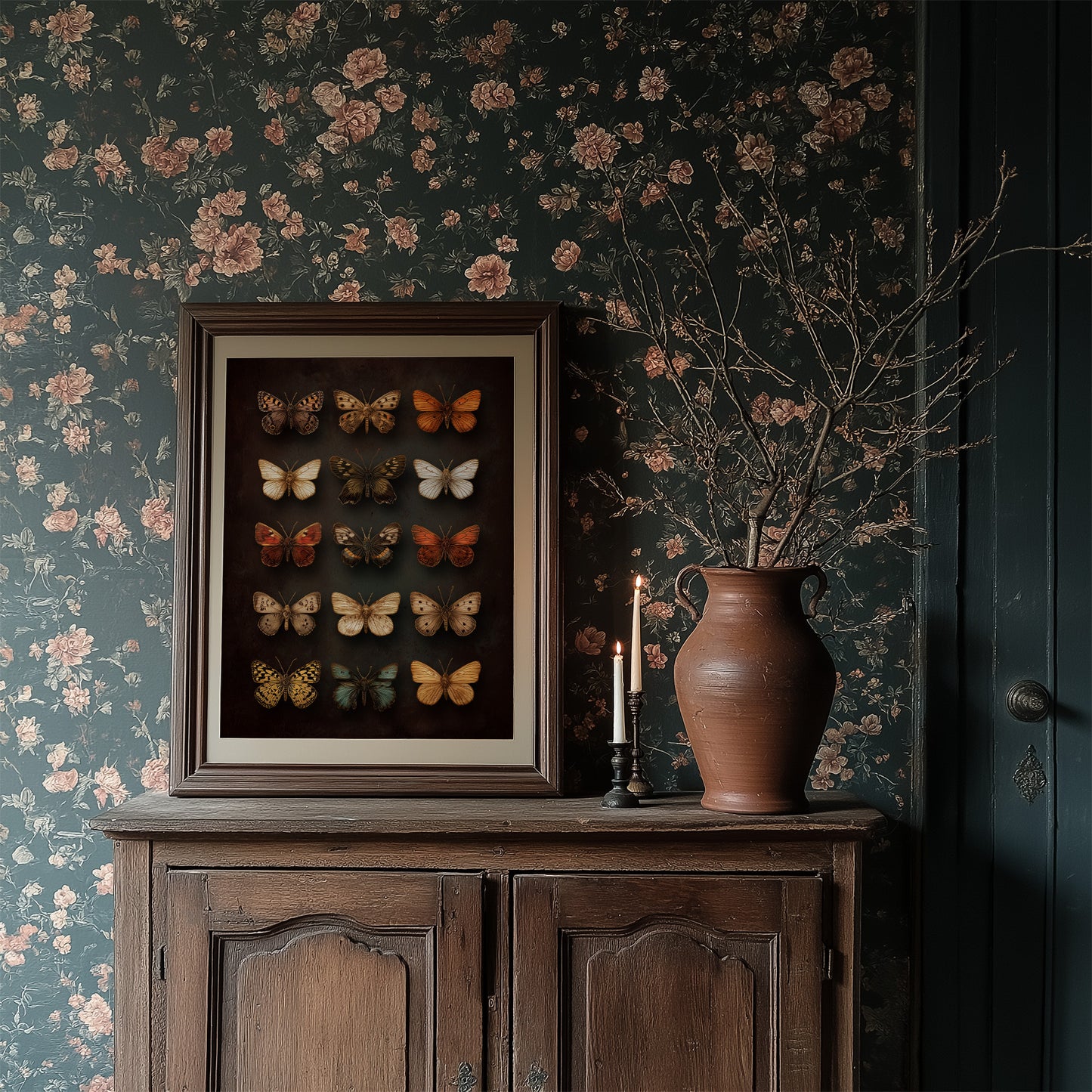 Amber Wings Against Midnight Walls