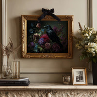 Raven's Tale Among Velvet Blooms