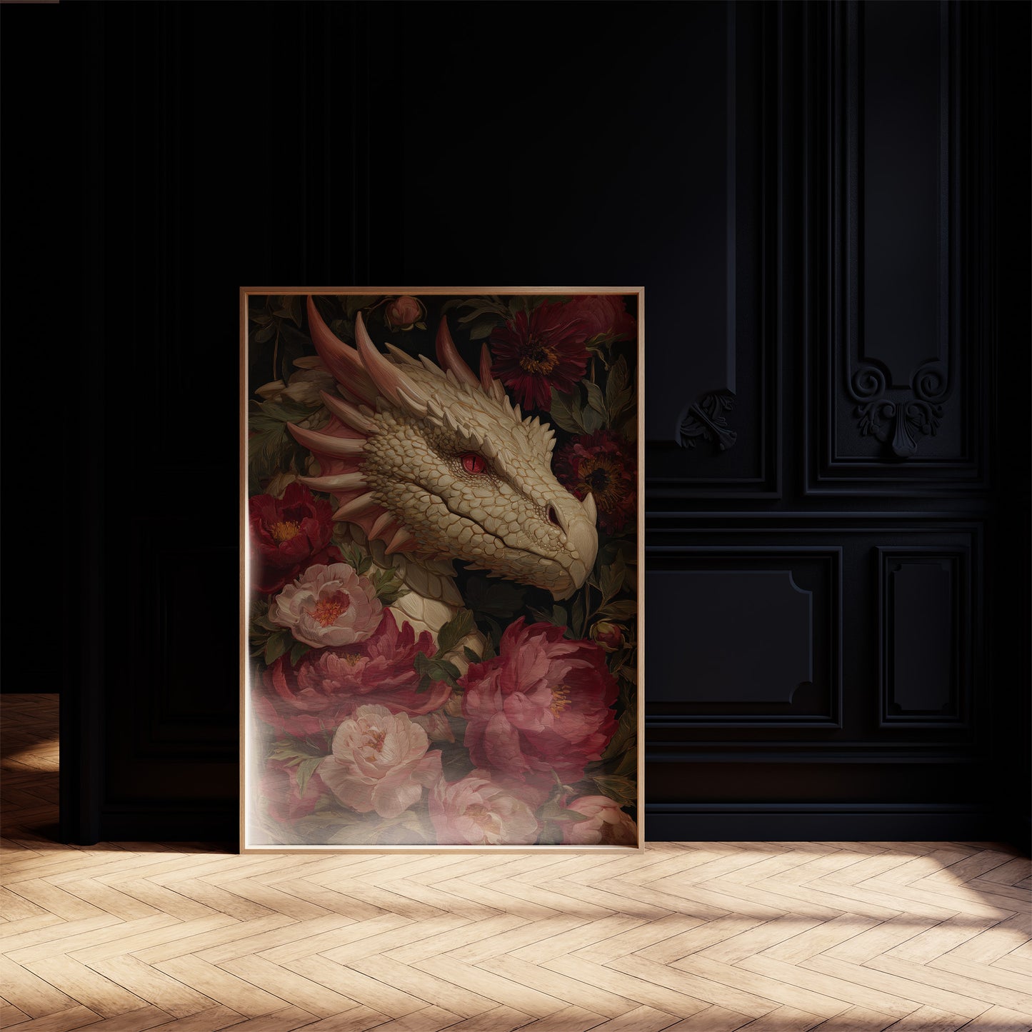 Ancient Scales Among Velvet Blooms