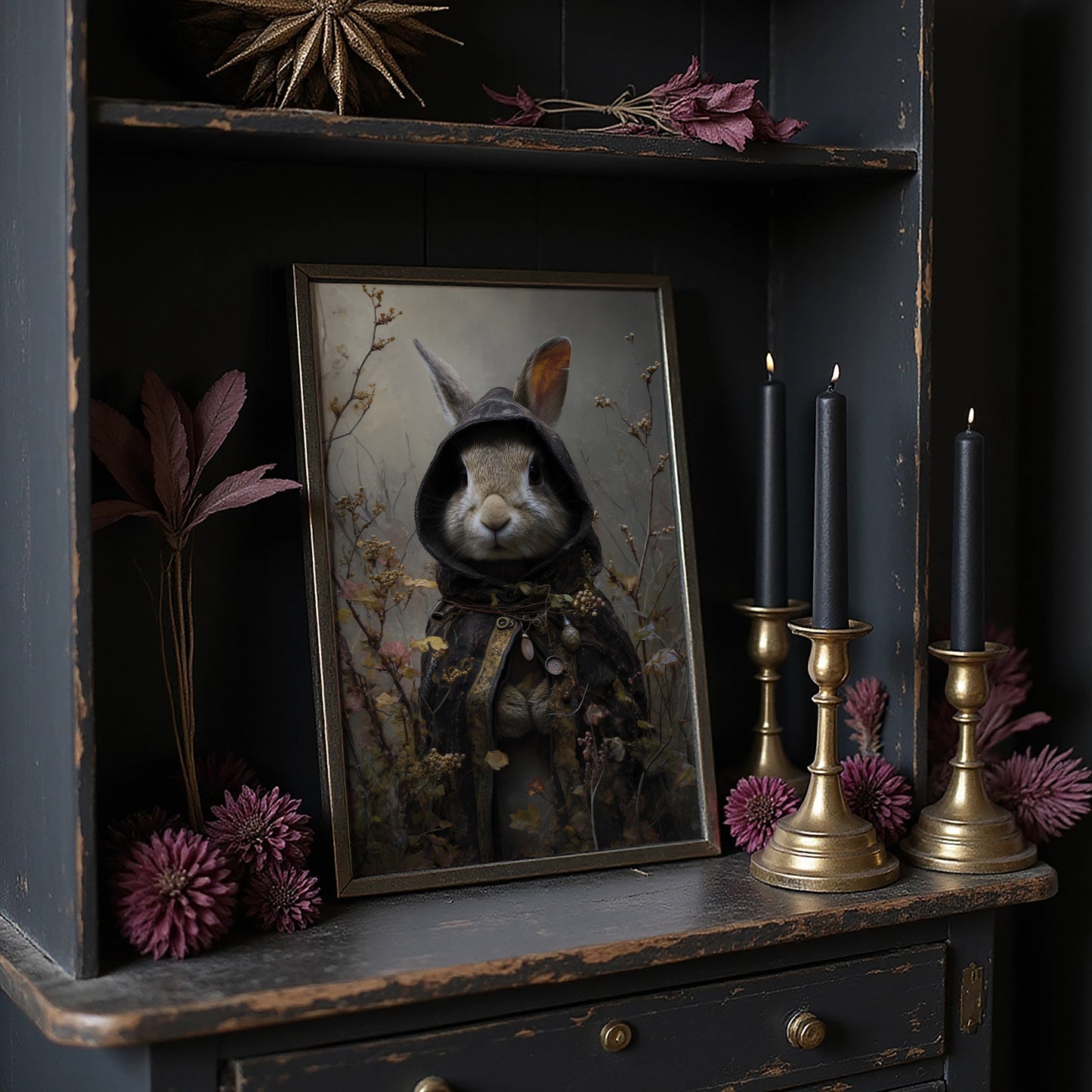 Forest Traveler In Velvet Cloak