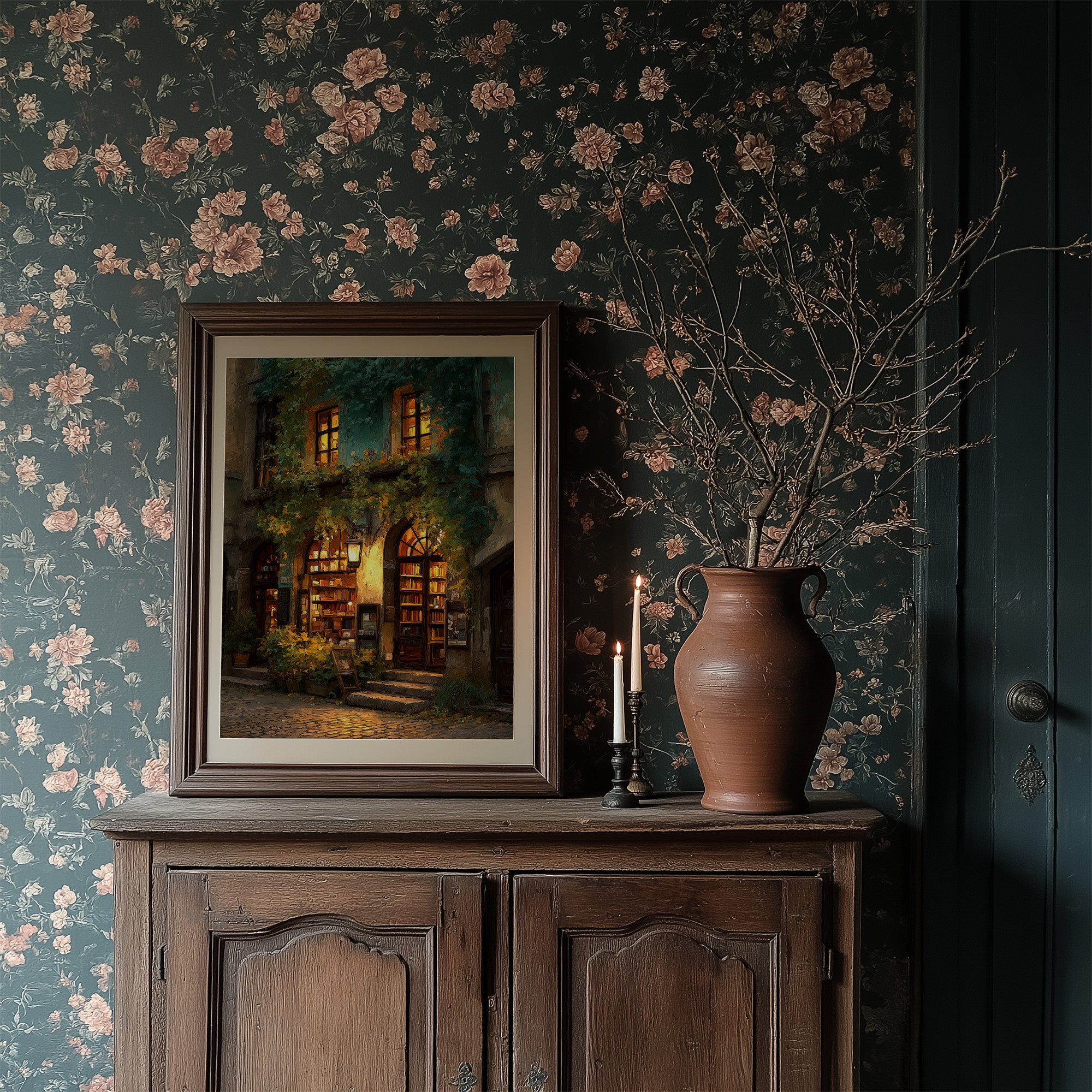 Golden Pages Behind Ivy Walls