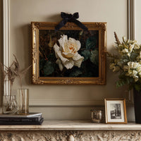 Cream Petals Among Literary Treasures