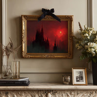 Crimson Spires Under Blood Moon