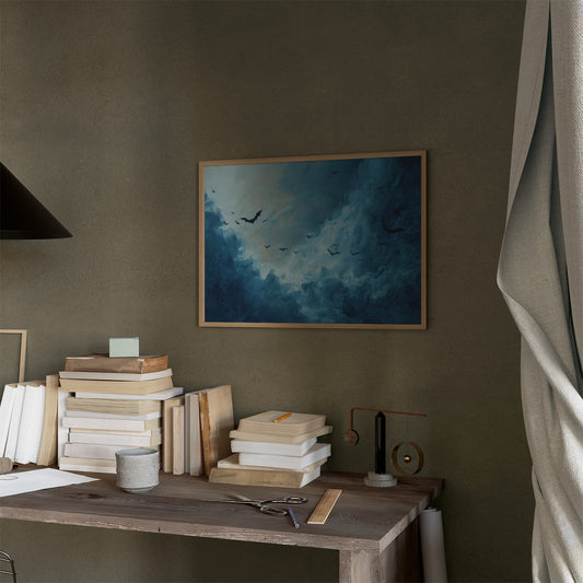 Birds Dance Through Storm Clouds