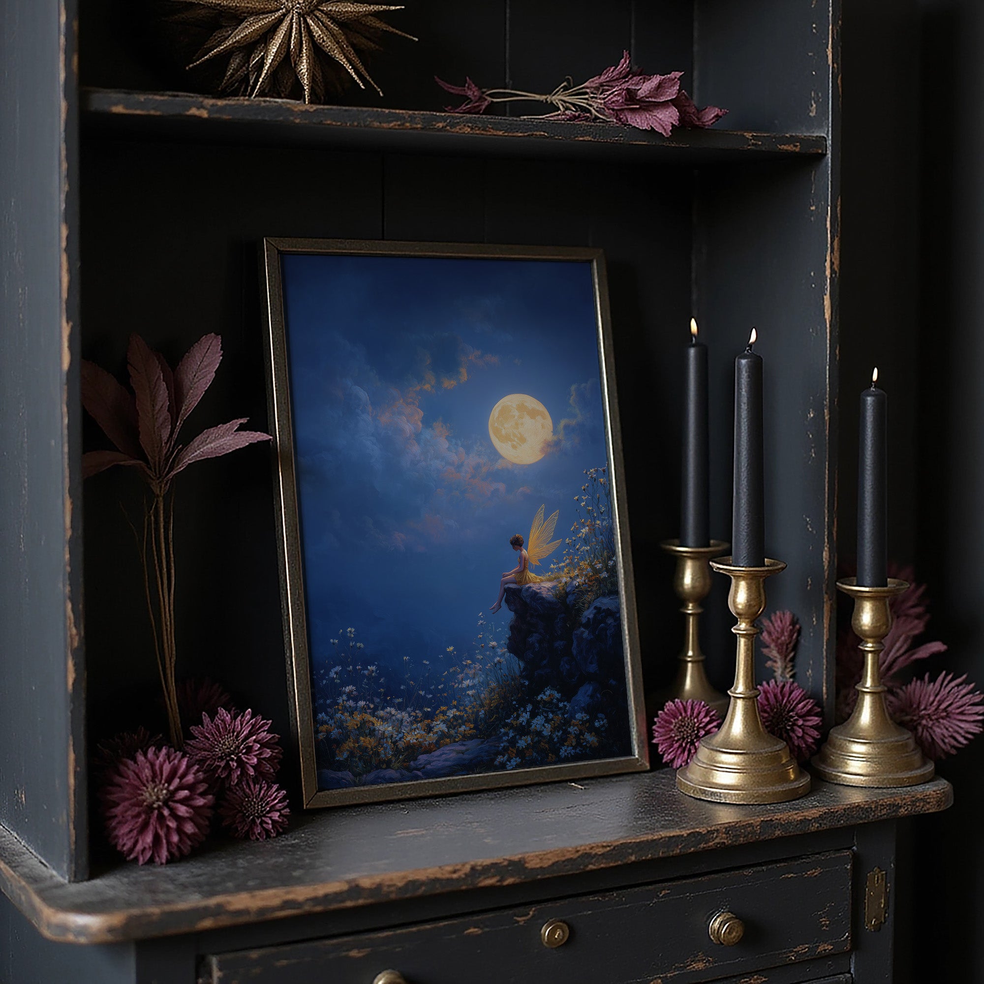 Moonlit Perch Beyond Mortal Shores