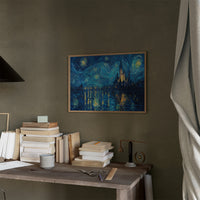 Castle Dreams Under Swirling Skies