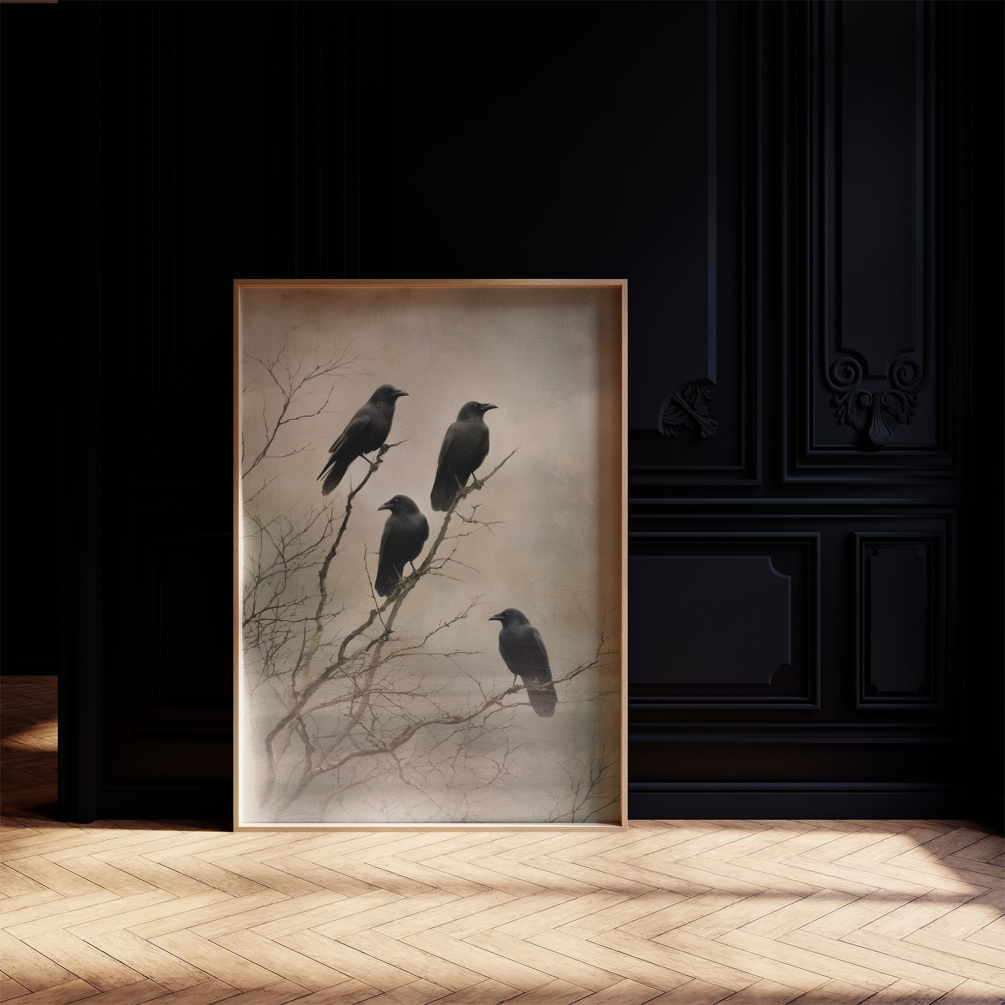 Ravens Hold The Barren Branch