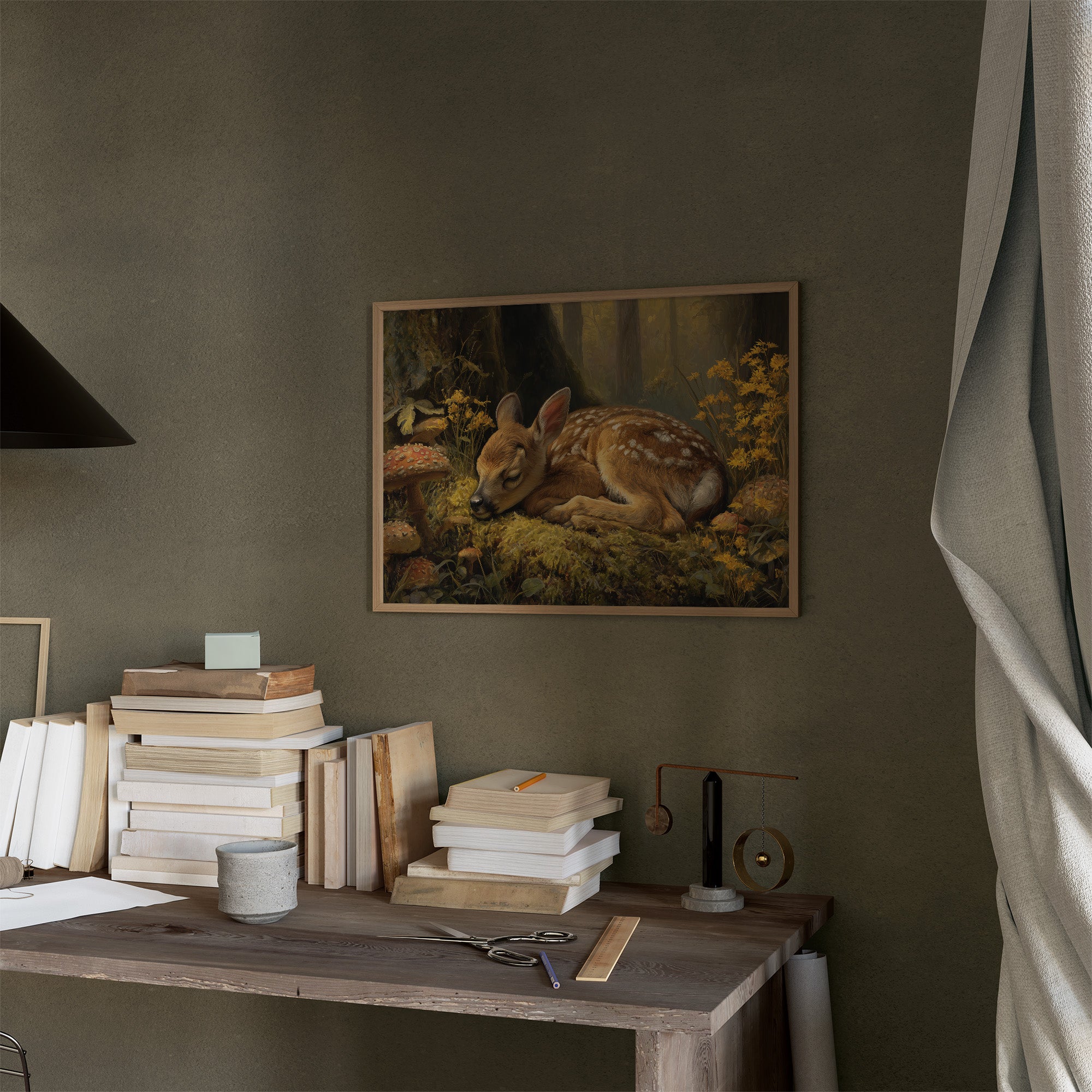 Fawn Dreams Among Golden Blooms