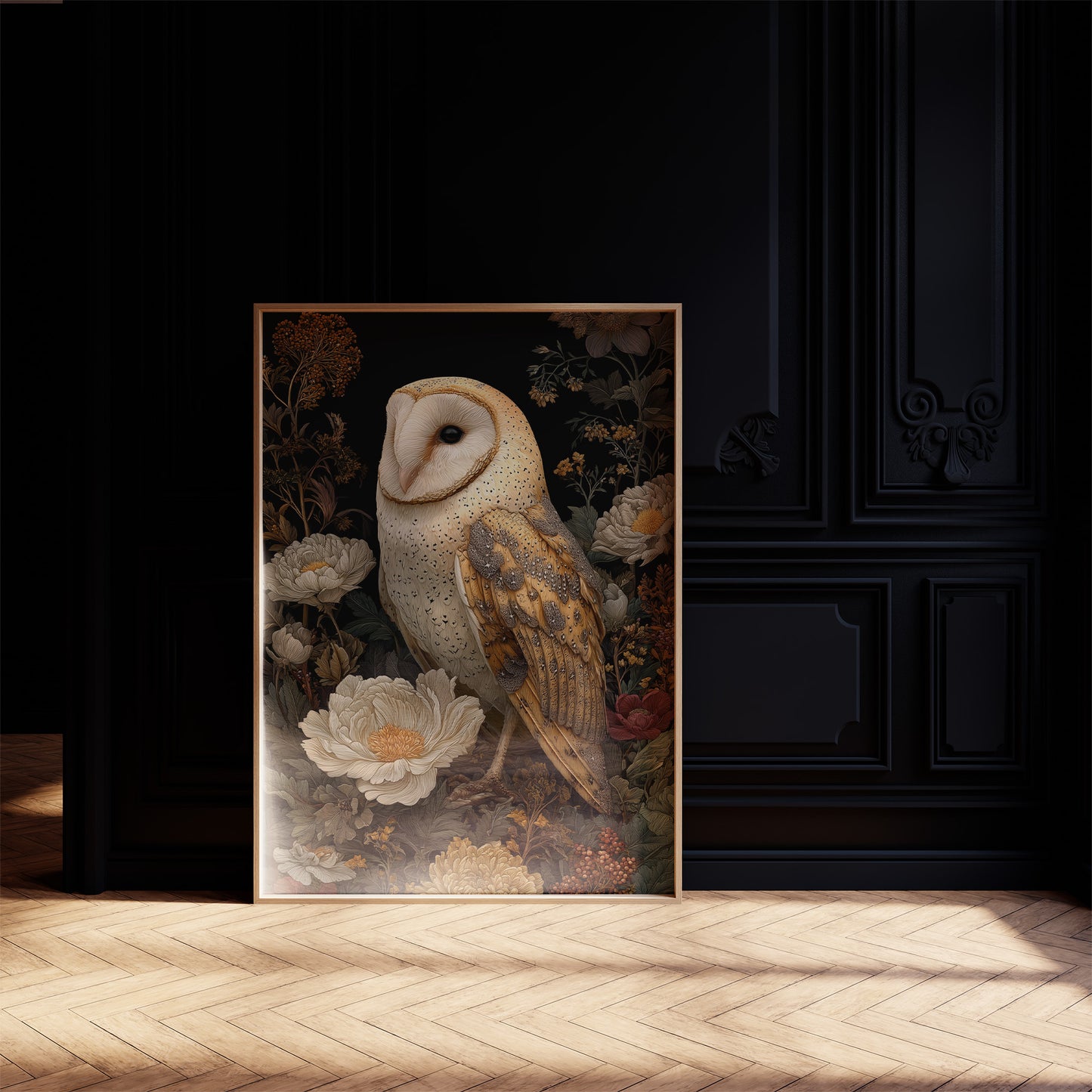 Midnight Blooms With Golden Wings