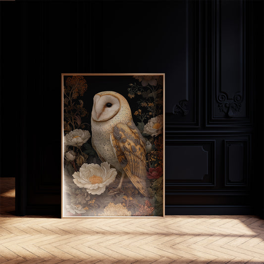 Midnight Blooms With Golden Wings