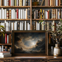 Borrowed Light Between Storm Clouds