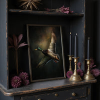 Mallard Rising On Bronze Air