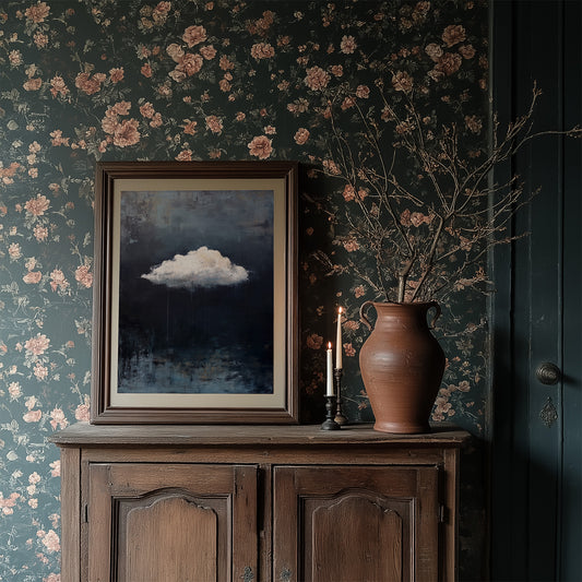 Solitary Cloud Against Dark Skies