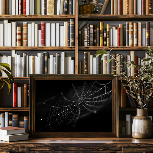 Dew Caught In Midnight Threads