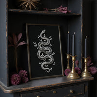Serpent Adorned With Silver Leaves