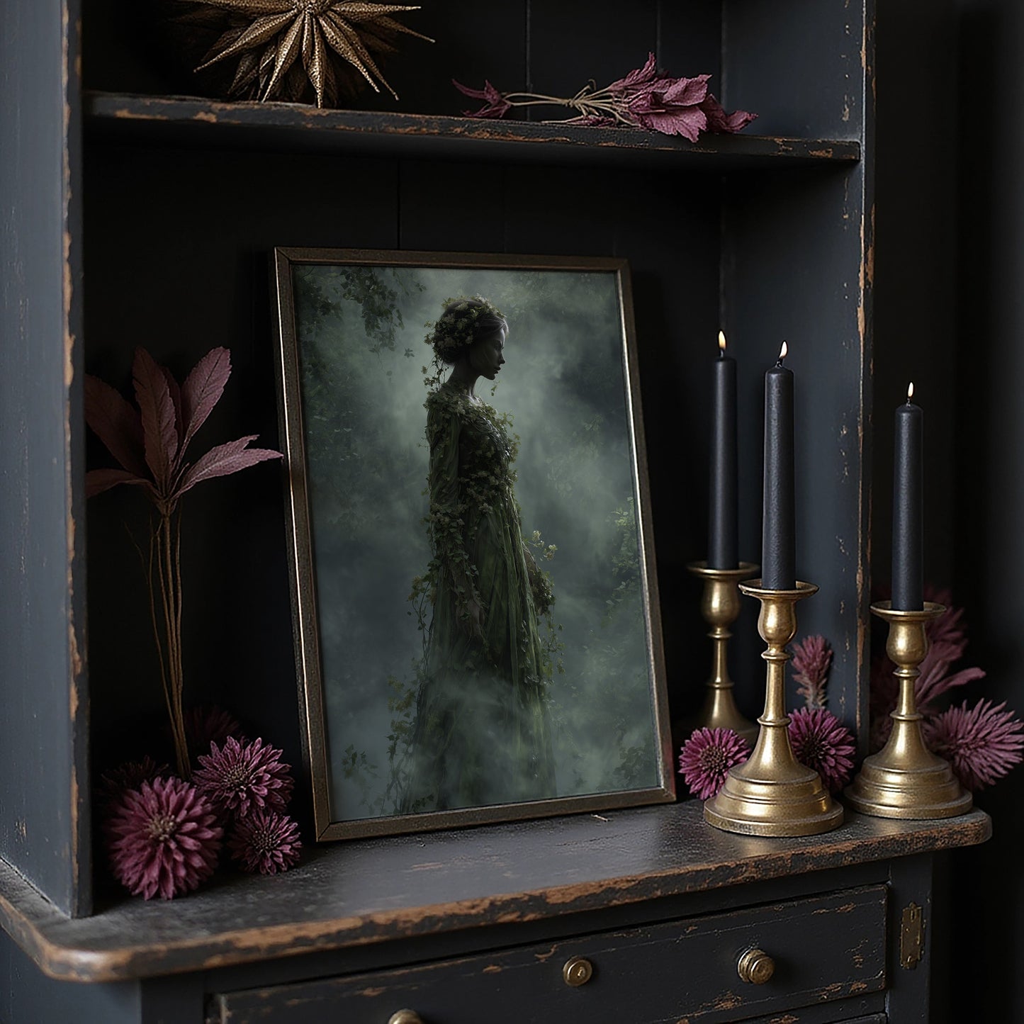Moss Maiden In Twilight Fog
