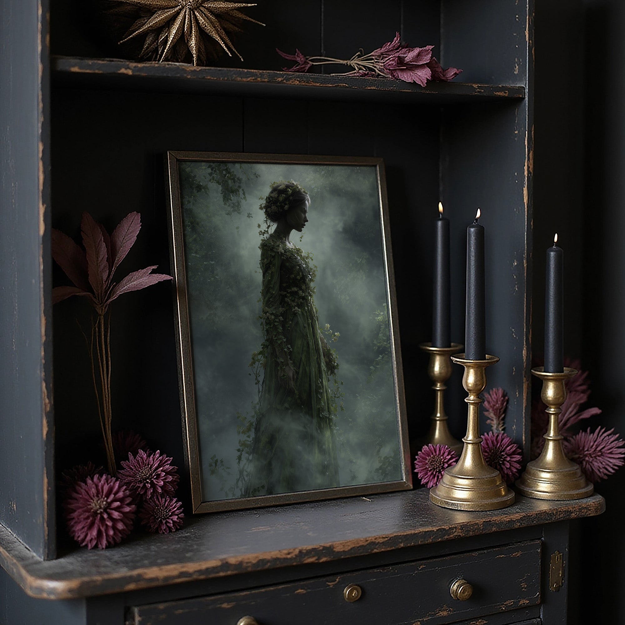 Moss Maiden In Twilight Fog