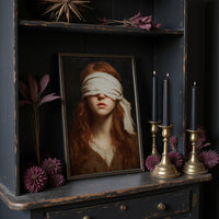 Copper Locks Behind Linen Fold