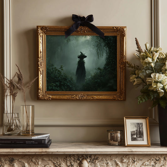 Mist Wanderer Among Ancient Trees