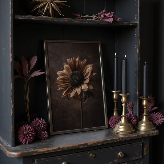 Bronze Petals Against Twilight Haze