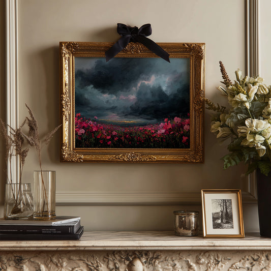 Storm Blooms Against Darkened Sky