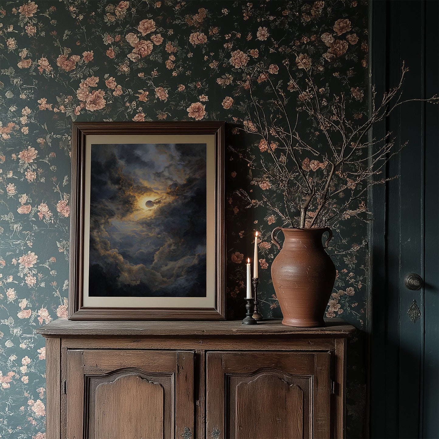 Eclipse Breaks Through Stormy Heavens