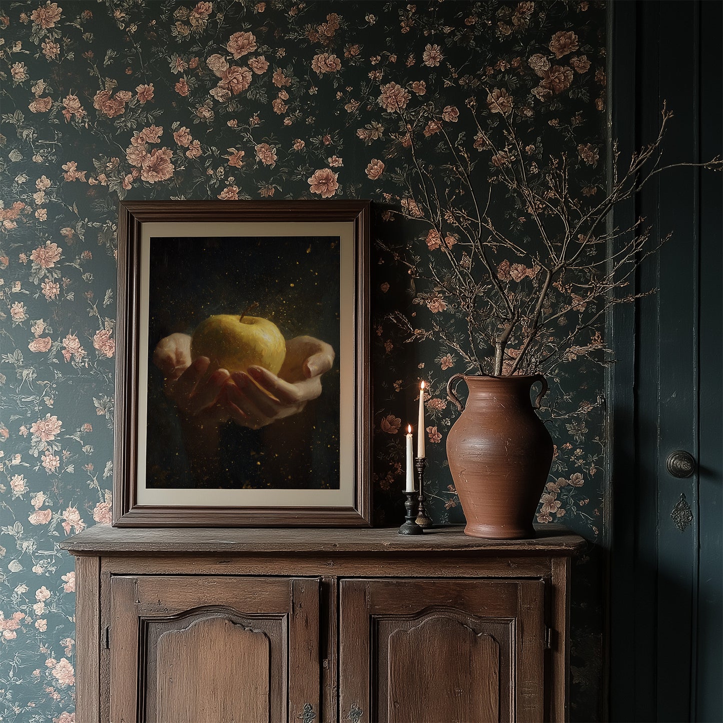 Golden Fruit In Offered Hands