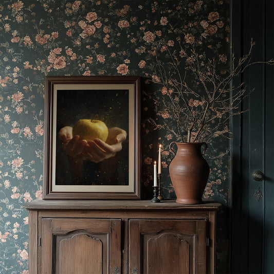 Golden Fruit In Offered Hands