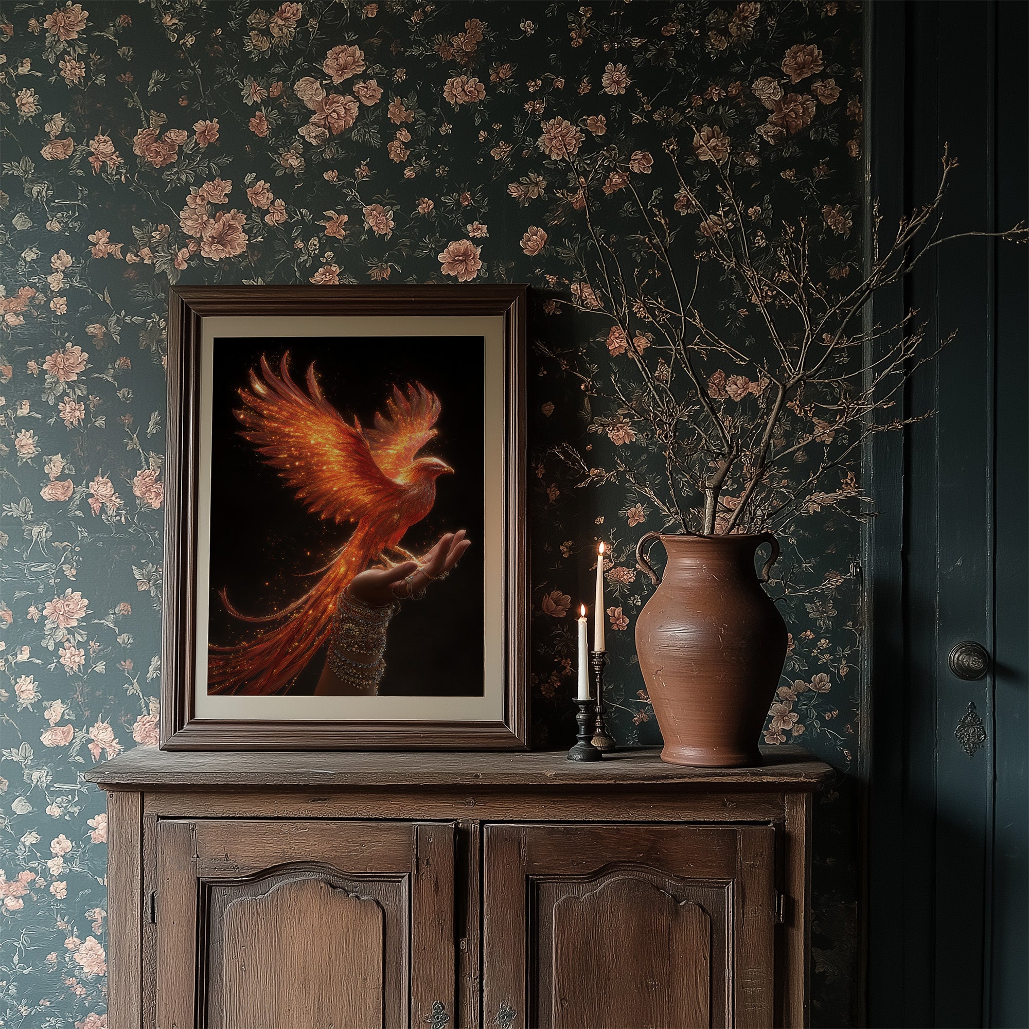 Phoenix Rising From Open Palms