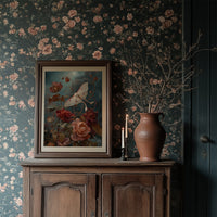 Moth Among Twilight Blooms