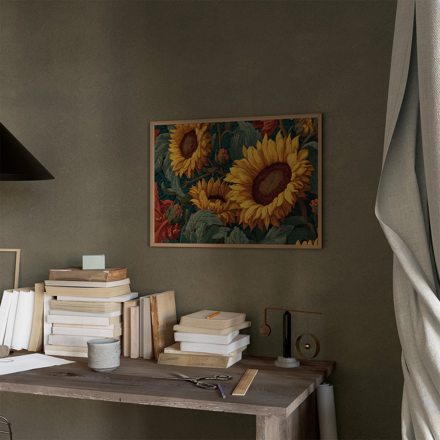 Sunflowers Among Literary Treasures