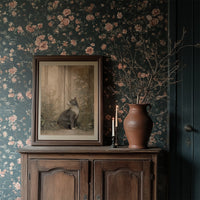 Feline Gazes Through Garden Windows