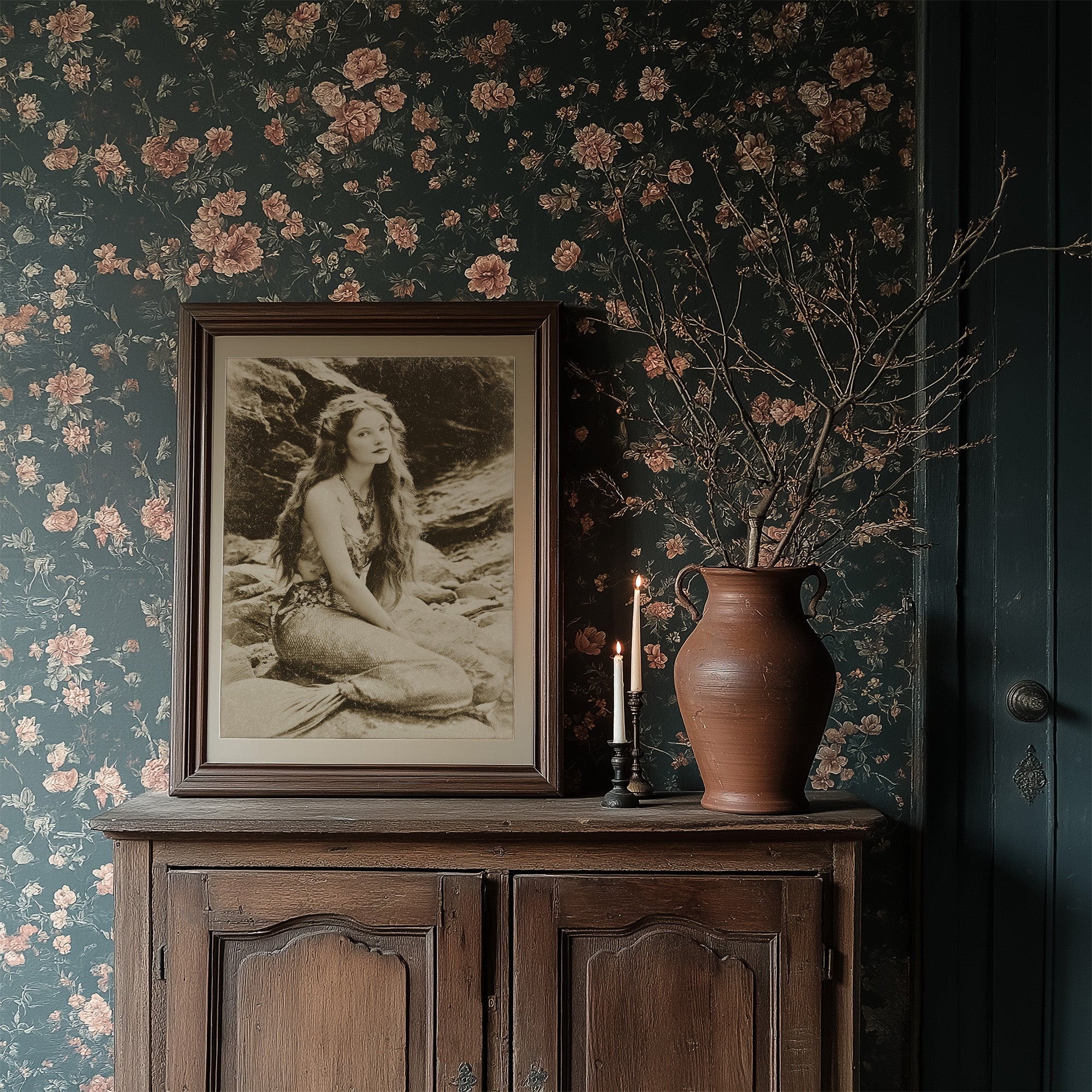 Vintage Waves Against Rocky Shore