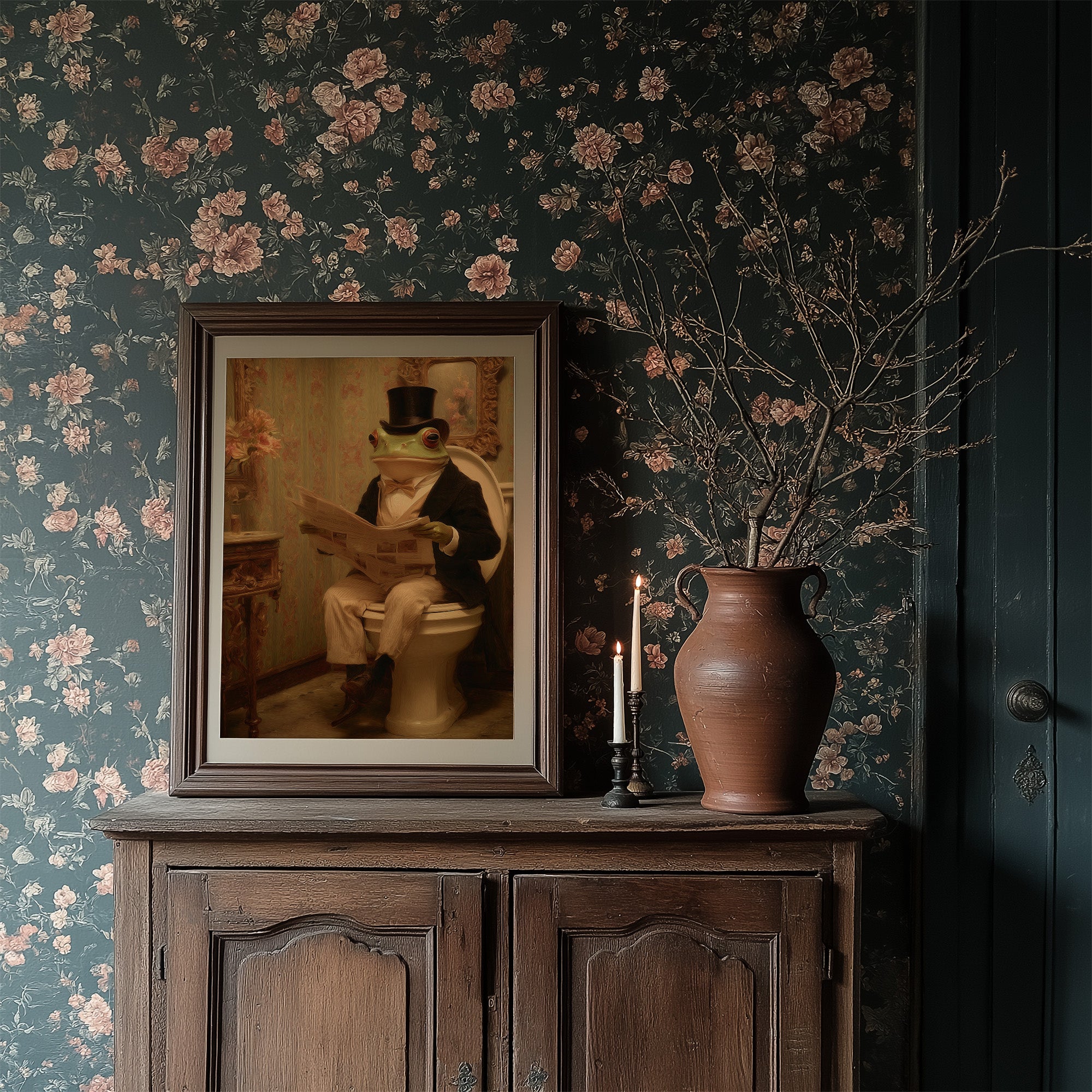 Distinguished Amphibian's Morning Ritual