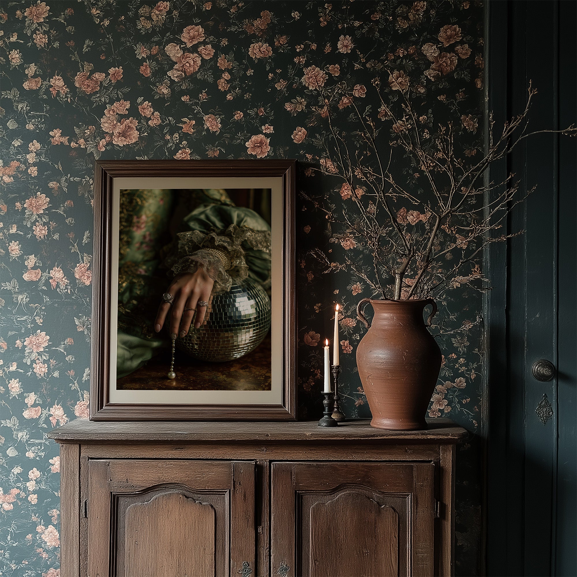 Pearls Dance Under Vintage Light