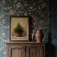 Evergreen Simplicity Against Dark Walls