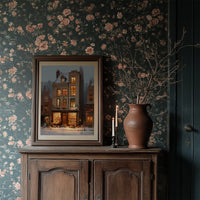 Bookshop Glows Through Winter Evening