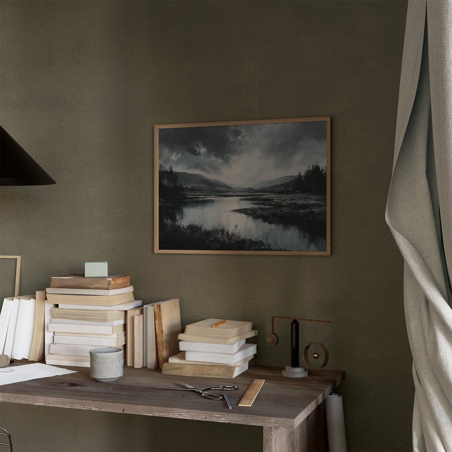 Quiet Valley Beneath Storm Clouds