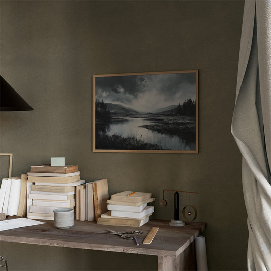 Quiet Valley Beneath Storm Clouds