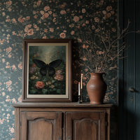 Midnight Blooms Against Dark Walls