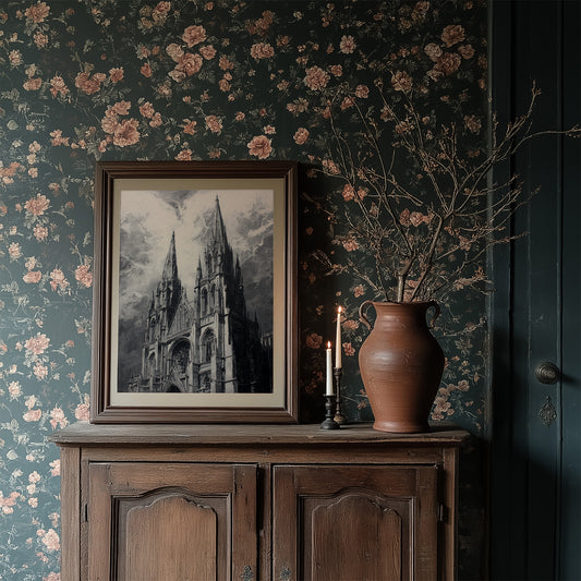 Ancient Spires Reach Stormy Heavens