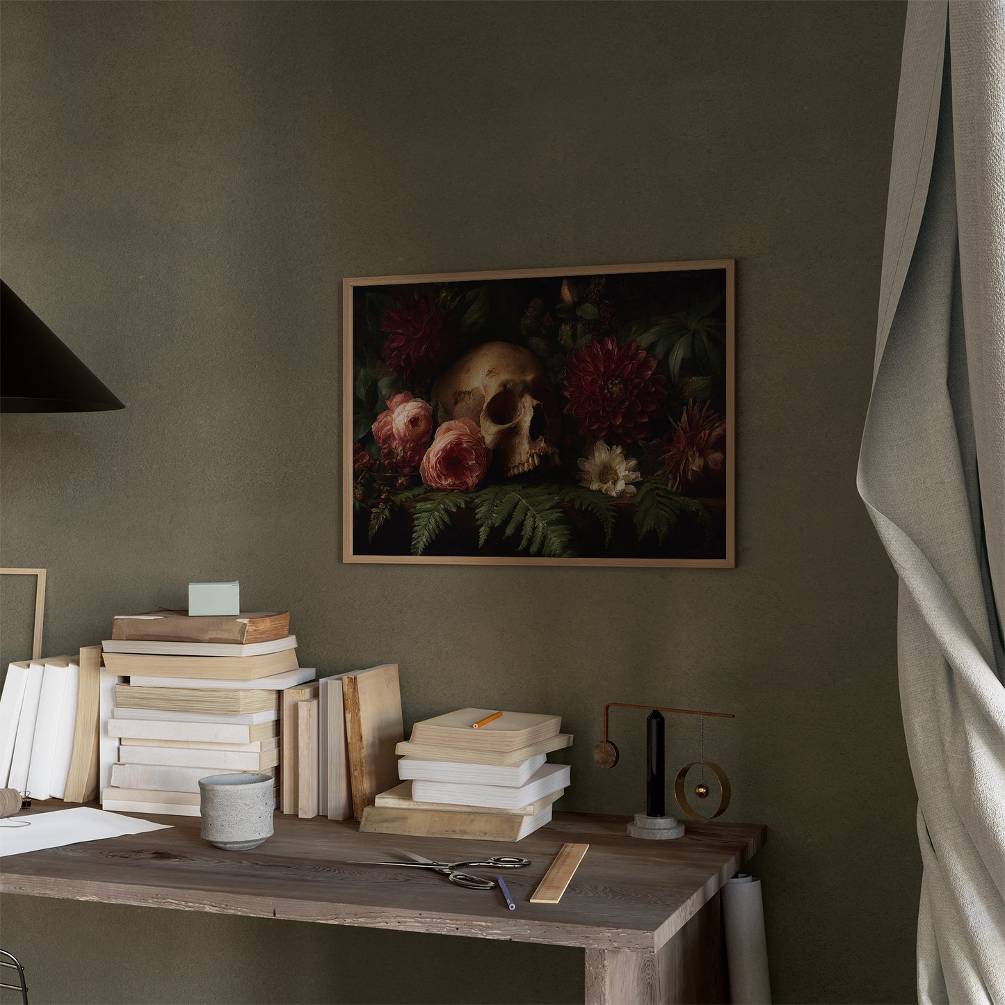 Roses Bloom Against Mortality's Canvas