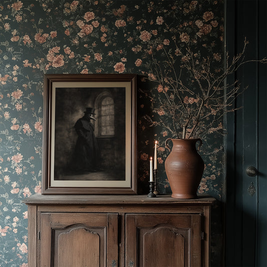 Plague Doctor Awaits Dawn's Call